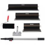 TOYA Set 3 gletire finisaj, 400, 600, 800 mm cu maner telescopic si rulou pentru glet