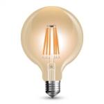 V-TAC Bec Led G125 E27 Reglabil 8w Cu Filament 2200k Alb Cald