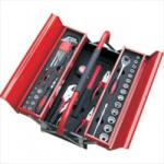 Strend Pro Cutie metalica cu scule 1/4"+ 1/2", 64 piese, Strend Pro CUBE 264