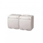 Somogyi Elektronic Priza montaj aparent Home Aquastar 22151, alb, 2 locasuri, IP 44