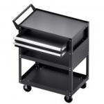 VivaTechnix Carucior pentru scule cu 3 tavi si 2 sertare, Vivatechnix max 182 kg, 4 x roti, 785 x 450 x 945 mm, carlige laterale