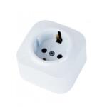 Horozk Electrik Priza simpla, Eva Socket, 16A, montaj aparent, alb, 1 locas, schuko