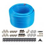 Strend Pro Set conducte cu fitinguri pentru compresoare aer, 60.96 m, Trei straturi HDPE/Aluminiu/HDPE