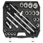 TOYA Trrusa tubulare 3/4'' cu clichet 24T, 21 piese
