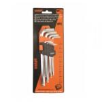 Gadget Set chei imbus cu bila, extra lungi, tip L, Gadget 390158, Cr-V, 9 buc Cheie imbus