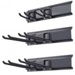 VivaTechnix Set 3 organizatoare unelte, Otel, carlige incluse, max 136 kg, 1222 x 102 x 300 mm