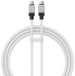 Baseus COOLPLAY adatkábel (Type-C - Type-C, 100W, PD gyorstöltő, 100cm, törésgátló) FEHÉRCAKW000202