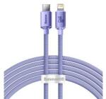 Baseus CRYSTAL SHINE adatkábel (Type-C - lightning, 20W, PD gyorstöltő, 200cm, cipőfűző) LILACAJY000