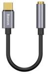 Baseus audió adapter kábel (3.5mm jack aljzat - Type-C) SÖTÉTSZÜRKECATL54-0G (123080)
