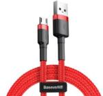 Baseus CAFULE adatkábel (USB - microUSB, 1.5A, gyorstöltő, 200cm, törésgátló) PIROSCAMKLF-C09
