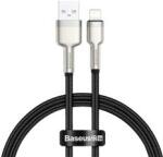 Baseus CAFULE adatkábel (USB - lightning, 2.4A, PD gyorstöltő, 25cm, cipőfűző) FEKETECALJK-01