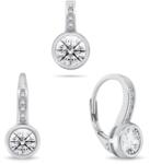 Brilio Silver Elegáns ezüst szett cirkónium kövekkel SET201W (medál, fülbevaló)