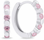 Brilio Silver Stílusos ezüst gyűrűk rózsaszín cirkónium kövekkel EA676WP