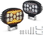 Autolife 2DB-os " E" Jeles LED-es Munkalámpa - Index funkcióval 12-60V 22W (26085)