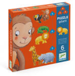 DJECO Óriás puzzle - Marmoset és barátai, 4-6-9 db-os - Marmoset and friends (DJEDJ07114)