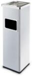 ALDA Cos de gunoi metalic de exterior Mirage cu scrumiera, volum 22 l, inox mat M1139152 Cos de gunoi