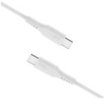 FIXED Cablu lung pentru incarcare si date Liquid FIXED din silicon, conectori USB-C/USB-C, suport PD, 2m, USB 2.0, 60W (Alb) (FIXDLS-CC2-WH)