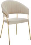 TEMPO KONDELA Design étkezőszék, bézs Velvet szövet/gold króm arany, DASMIN NEW TYP 1 - sprintbutor