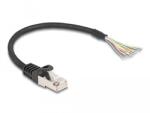 Delock RJ50 cablu masculin - capete deschise S/FTP 0, 25 m negru