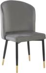 TEMPO KONDELA Étkezőszék, szürke Velvet szövet/fekete, UDAJA - sprintbutor