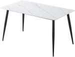 Fortrade Adria asztal (magasfényű fehér márvány, 140x80x75) - sprintbutor
