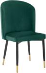 TEMPO KONDELA Étkezőszék, zöld Velvet szövet/fekete, UDAJA - sprintbutor