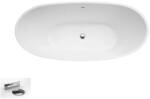 Besco Cada de baie freestanding ovala 170, acril B&W mat, Besco Ayla WAS-170AMCZ (WAS-170AMCZ)