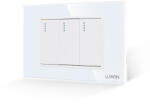 Luxion Intrerupator Triplu Mecanic LUXION cu Rama din Sticla, Standard Italian, 3M