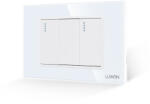 Luxion Intrerupator Dublu Mecanic LUXION cu Rama din Sticla, Standard Italian, 3M