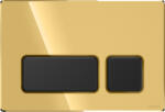 Cersanit Block mechanikus nyomólap kettős öblítéshez, fényes arany/matt fekete K97-0397 (K97-0397)