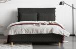 Miuform Fekete kárpitozott kétszemélyes ágy Miuform Sleepy Luna 180 x 200 cm (MF-944SQ3)