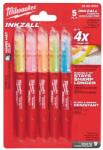 Milwaukee INKZALL Szövegkiemelő Színes (5 darabos kiszerelés) 1 db (48223206) - denakert