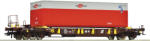 Roco 67598 Zsebeskocsi, T3, Sdgmns, Rail Cargo Austria konténerrel, ÖBB VI (9005033675981)