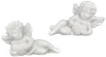 Dekoráció angyal szívvel fekvő poly 8, 5x5, 5x4, 8cm fehér 2 féle 1db, figura nem választható