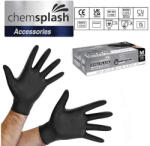 Chemsplash egyszerhasználatos púdermentes nitril kesztyű (100db) (CHS-4098-BLACK-XL) - munkavedelemplusz