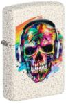 Zippo Skull Headphones Design benzines öngyújtó - Színes fejhallgatós koponya mintával (Z-152072)