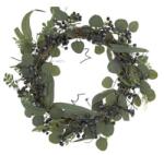  Koszorú leveles bogyókkal, 45cm zöld (JSD60933-4)