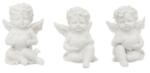  Dekoráció angyal szívvel ülő, poly, 4, 5x5, 3x6, 3cm, fehér, 3 féle 1db, figura nem választható (P888-866C)
