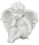  Dekoráció angyal ülő poly 9, 5x8x9, 8cm fehér (LR21B-4006)