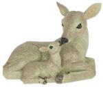  Dekoráció őz kisgidával fekvő, glitteres poly 18x11, 5x14 cm (MLHA60222HG)