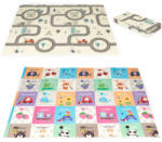 ECOTOYS Összecsukható kétoldalas habszivacs oktató szőnyeg nagy táskával ECOTOYS