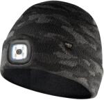 NEO TOOLS 81-632 kötött prémium munkasapka, beépített LED lámpával, kétrétegű, szürke terepmintás (81-632)