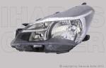 Toyota Yaris 2014-2017 - Fényszóró H4/Nappali f. bal fekete (motoros) DEPO