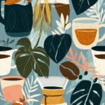 Takoy Steppelt ortalion anyag kávés rituálé