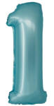 Godan Light Blue Matt, Kék 1-es szám fólia lufi 76 cm (MLG158854)