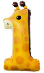Godan Giraffe, Zsiráf 1-es szám fólia lufi 80 cm (MLG128895)