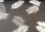  Mintás Microfiber ( mikroszálas ) textil - méteráru 165 cm / szürke páfrány levél mintás