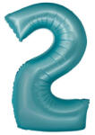 Godan Light Blue Matt, Kék 2-es szám fólia lufi 76 cm (MLG158878)