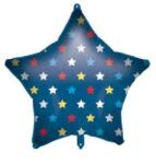  Csillag Blue Star fólia lufi 46 cm (PNN92420) - ajandekplaza