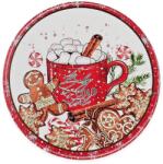  Nyomtatott fa tábla koszorú közép - Fahéjas forró csoki 11, 8cm